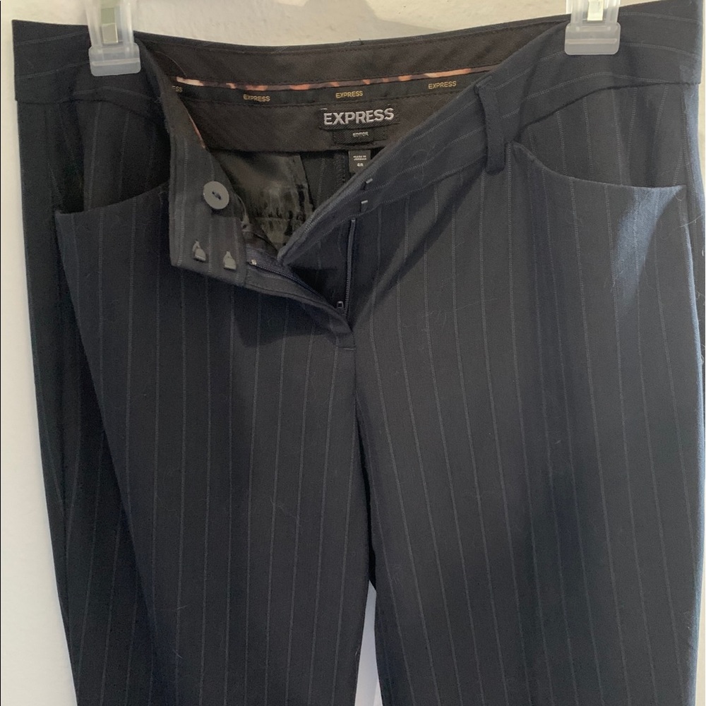 Express Pinstripe Editor Pant, Navy / Black